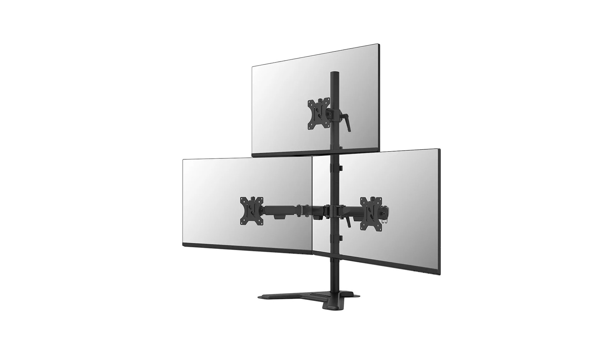 Neomounts-DS45-600BL2-1-Monitorstander-fur-drei-Monitore-bis-32-Zoll