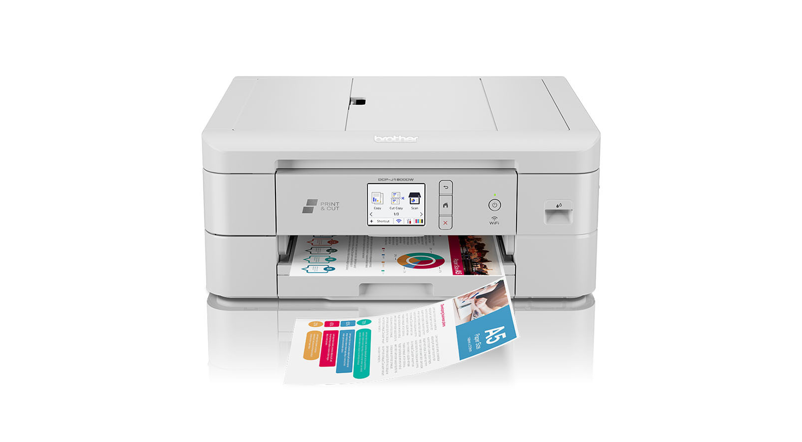 Brother-DCP-J1800DW-kompaktes-3-in-1-Tinten-Multifunktionsgerat-mit-WLAN-und-Schneidefunktion