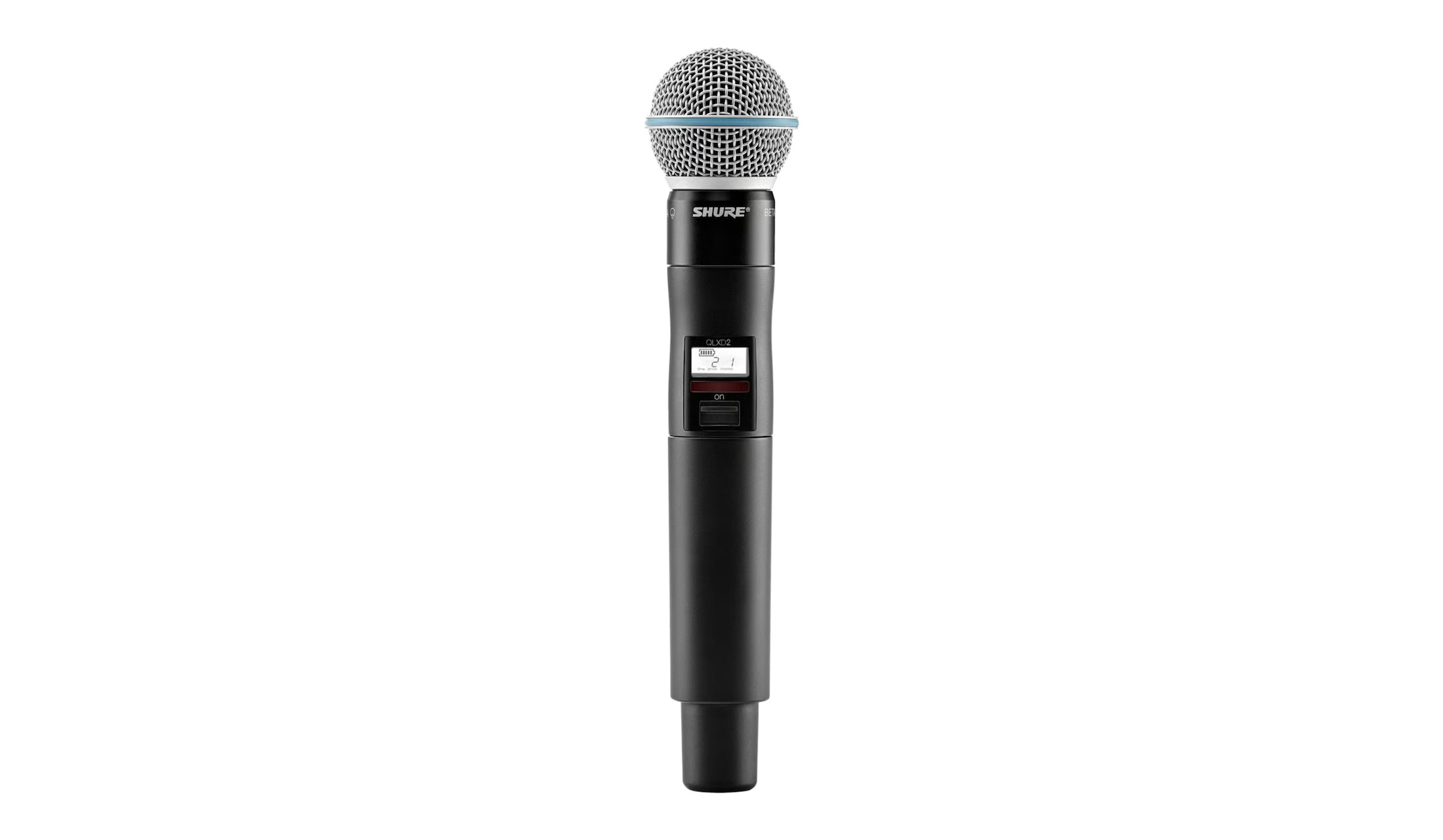 Shure QLXD2 Handsender mit Beta 58A Mikrofonkapsel, Frequenzband: G51 Shure-QLXD2-Handsender-mit-Beta-58A-Mikrofonkapsel-Frequenzband-G51