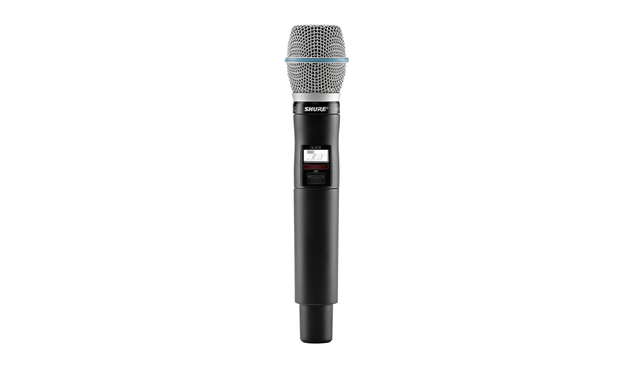 Shure QLXD2 Handsender mit Beta 87A Mikrofonkapsel, Frequenzband: G51 Shure-QLXD2-Handsender-mit-Beta-87A-Mikrofonkapsel-Frequenzband-G51