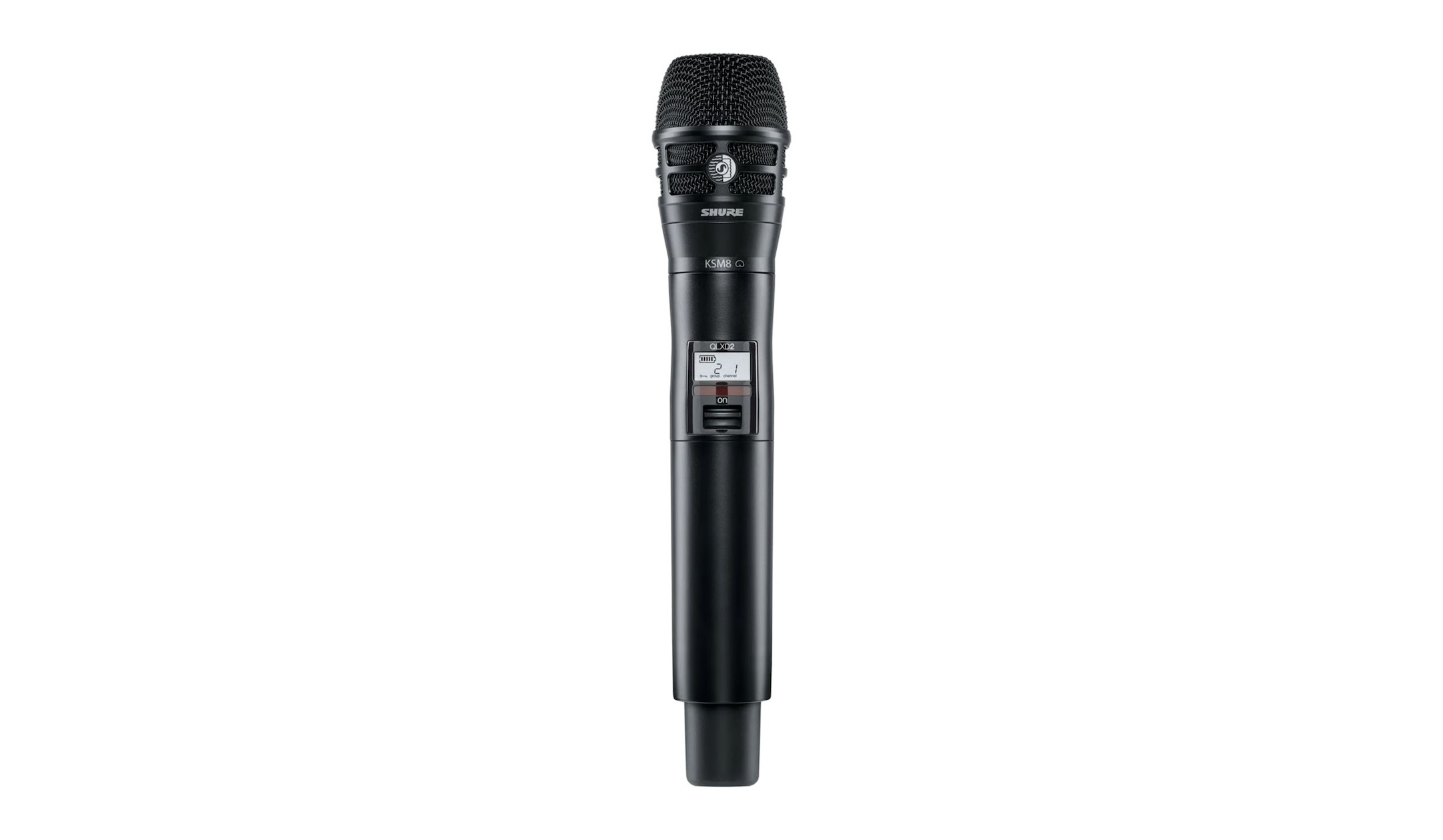 Shure QLXD2 Handsender mit KSM8 Mikrofonkapsel, Frequenzband: G51 Shure-QLXD2-Handsender-mit-KSM8-Mikrofonkapsel-Frequenzband-G51