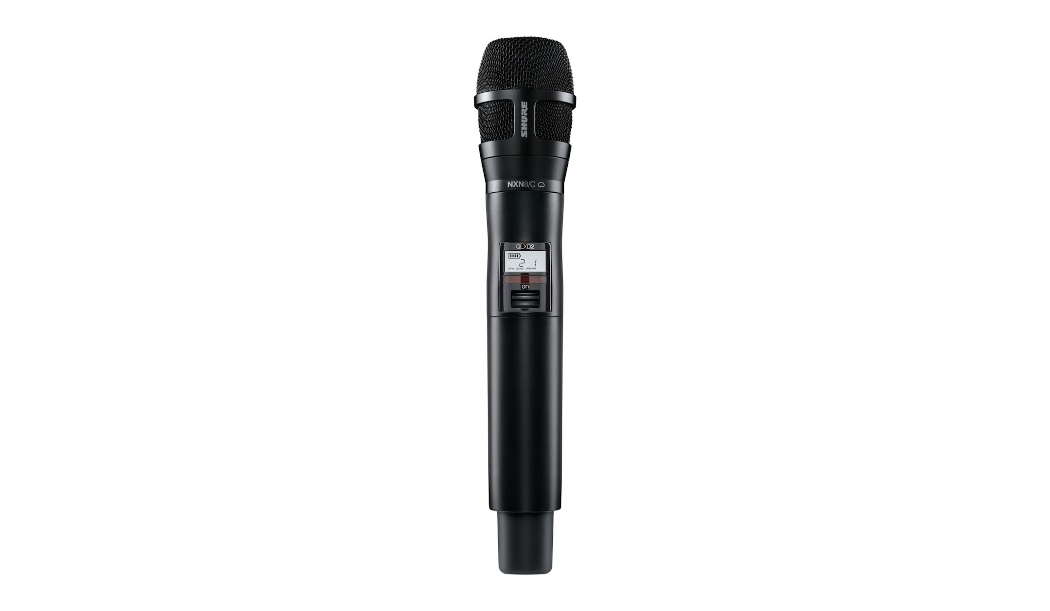 Shure QLXD2 Handsender mit N8C Mikrofonkapsel, Frequenzband: G51 Shure-QLXD2-Handsender-mit-N8C-Mikrofonkapsel-Frequenzband-G51