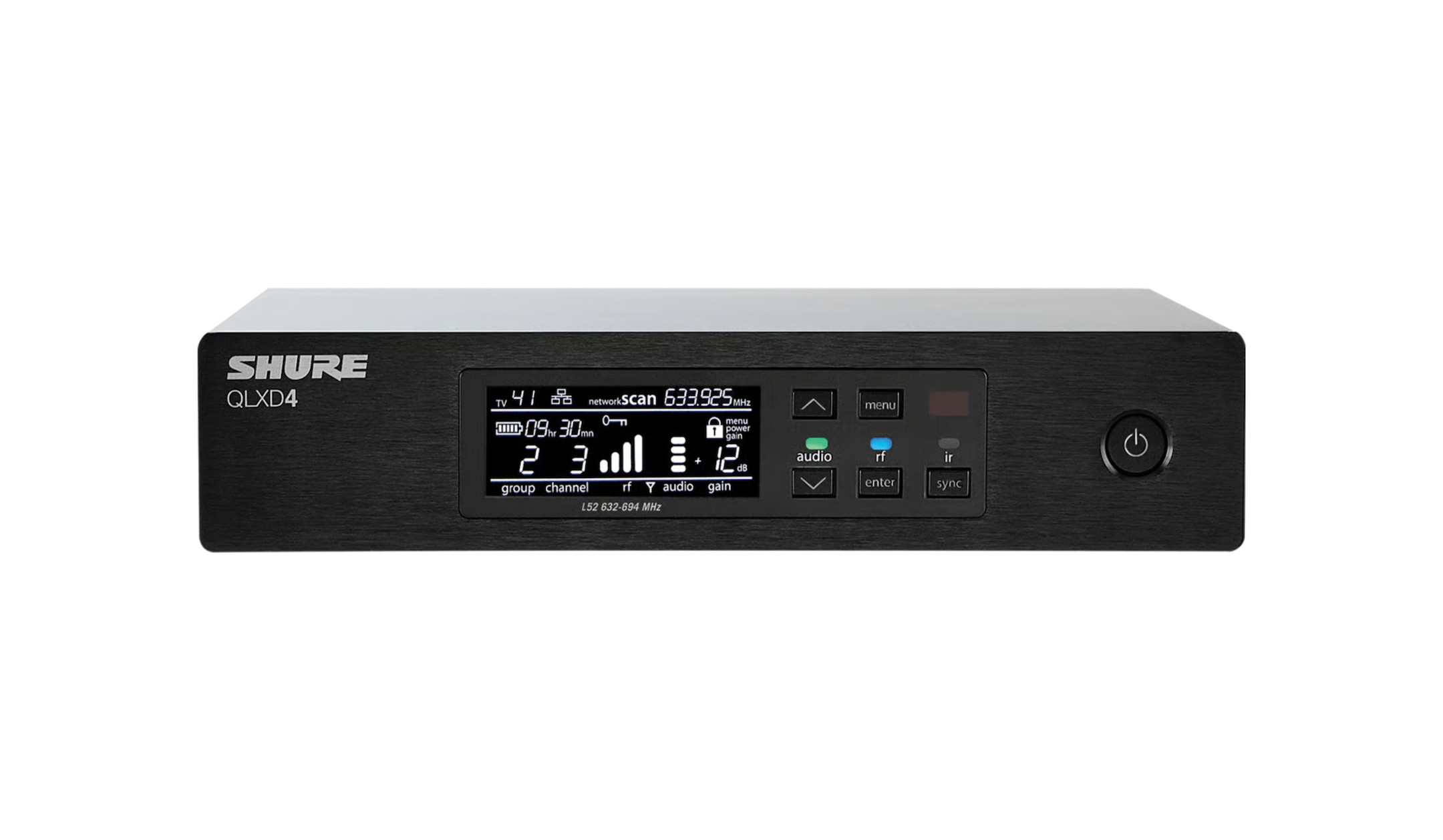 Shure QLXD4 Digitaler Funkempfänger, Frequenzband: H51 Shure-QLXD4-Digitaler-Funkempfanger-Frequenzband-H51