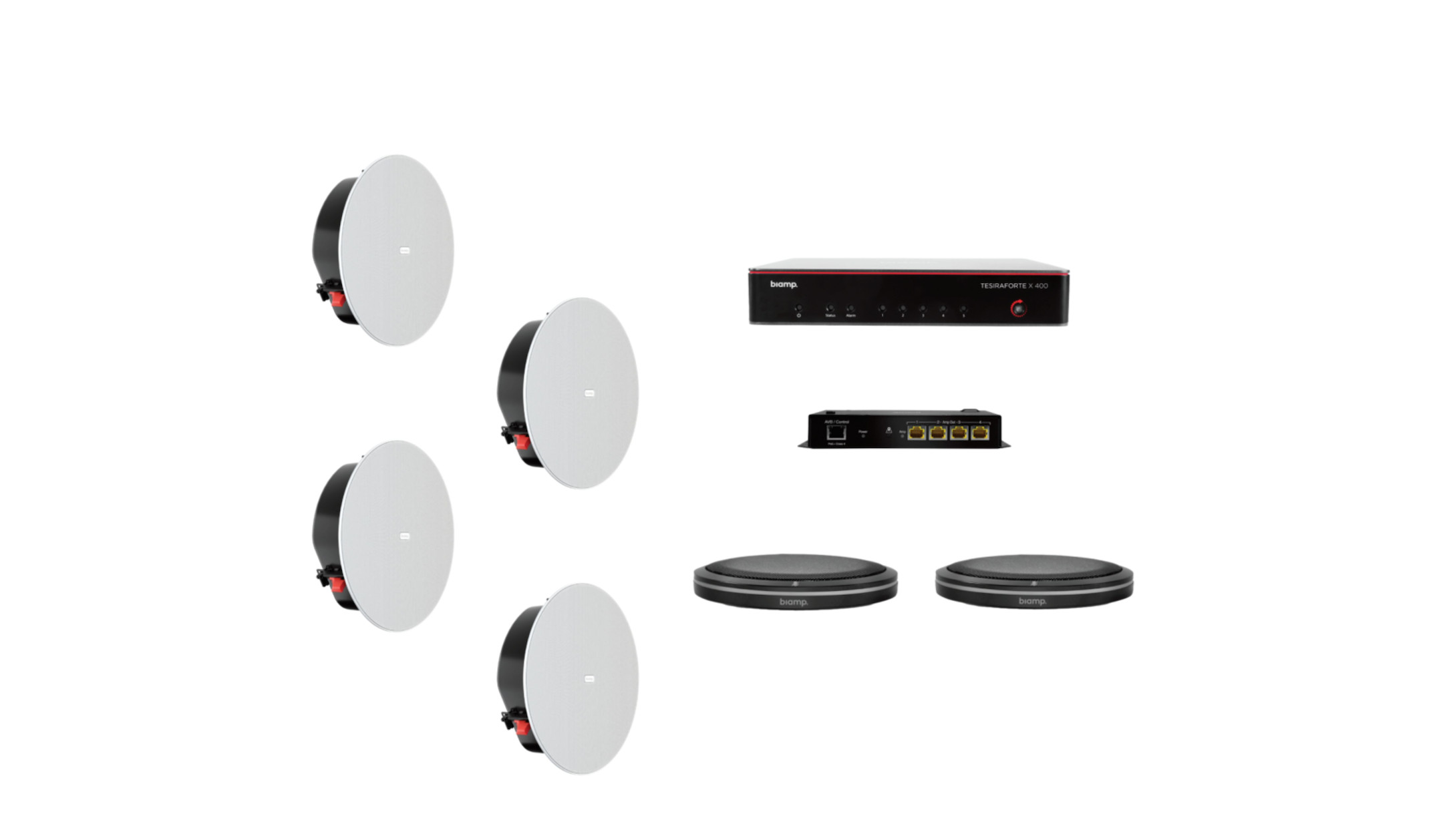 Biamp MRB-L-X400-T-CIC6LP Pakiet audio do sal konferencyjnych Biamp-MRB-L-X400-T-CIC6LP-Audio-bundle-voor-conferentieruimtes