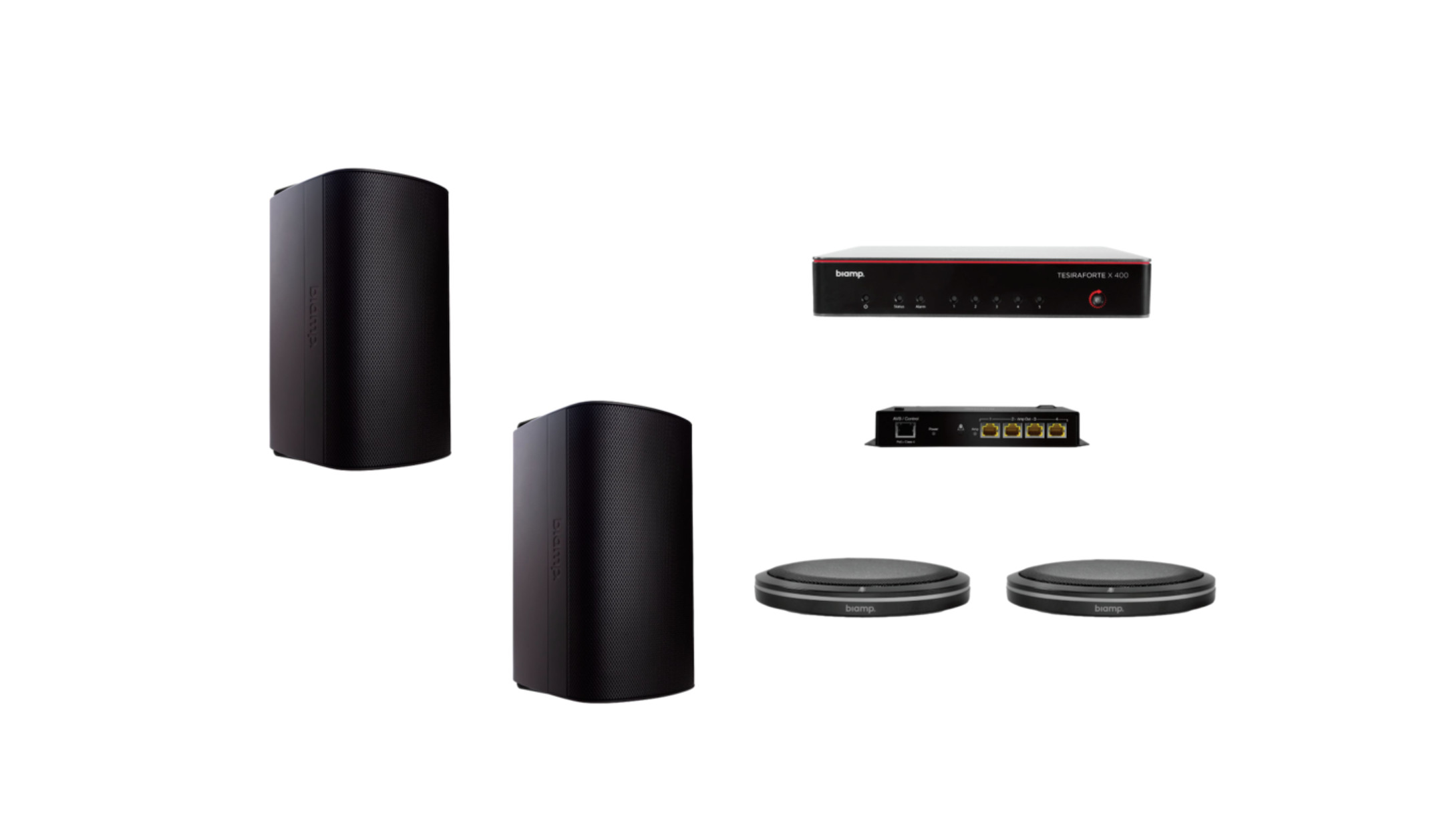 Biamp MRB-L-X400-T-EXS8 Ljudpaket för mötesrum Biamp-MRB-L-X400-T-EXS8-Audio-bundle-voor-conferentieruimtes