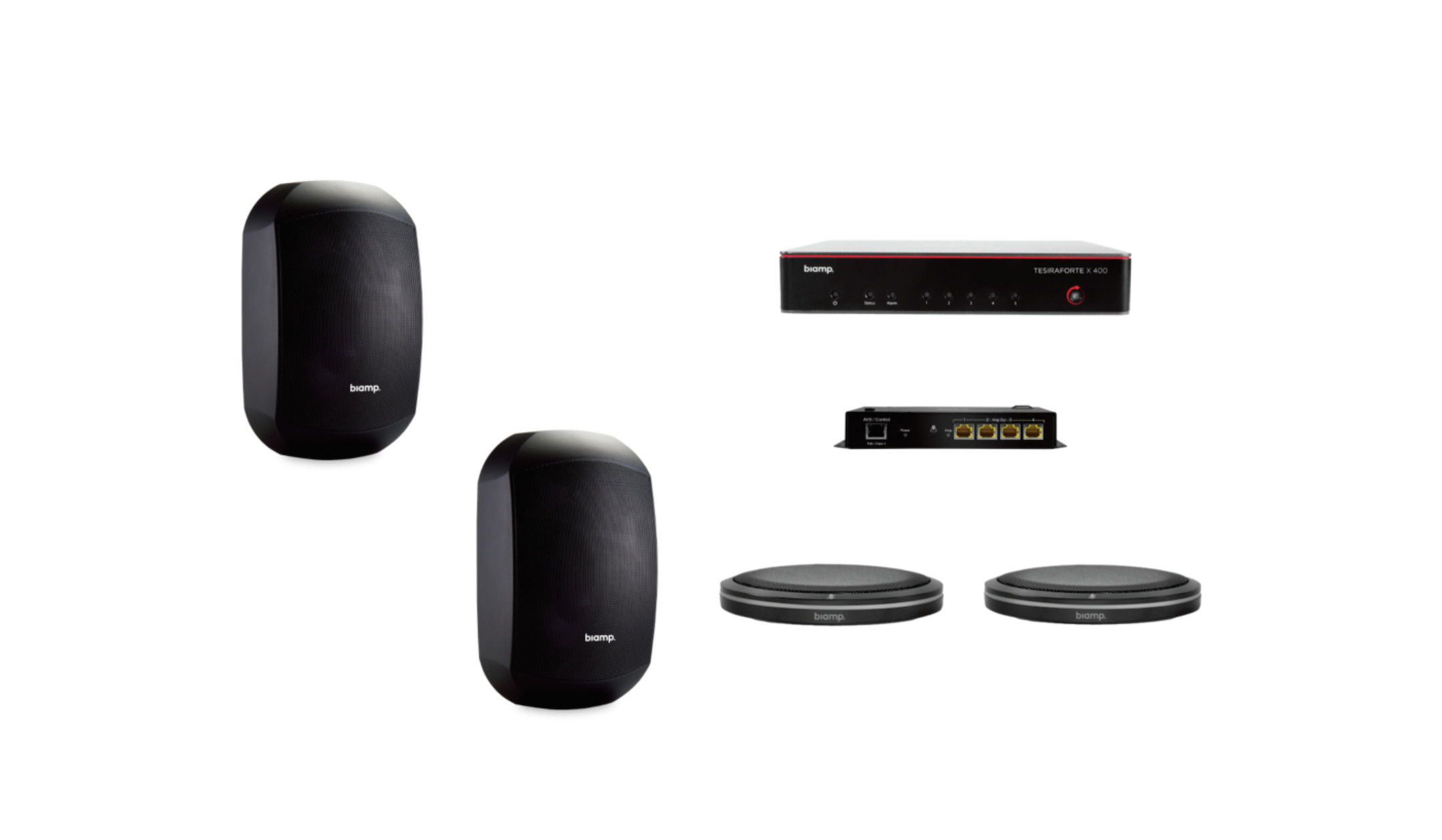 Biamp MRB-L-X400-T-MASK6C Pakiet audio do sal konferencyjnych Biamp-MRB-L-X400-T-MASK6C-Audio-bundle-voor-conferentieruimtes