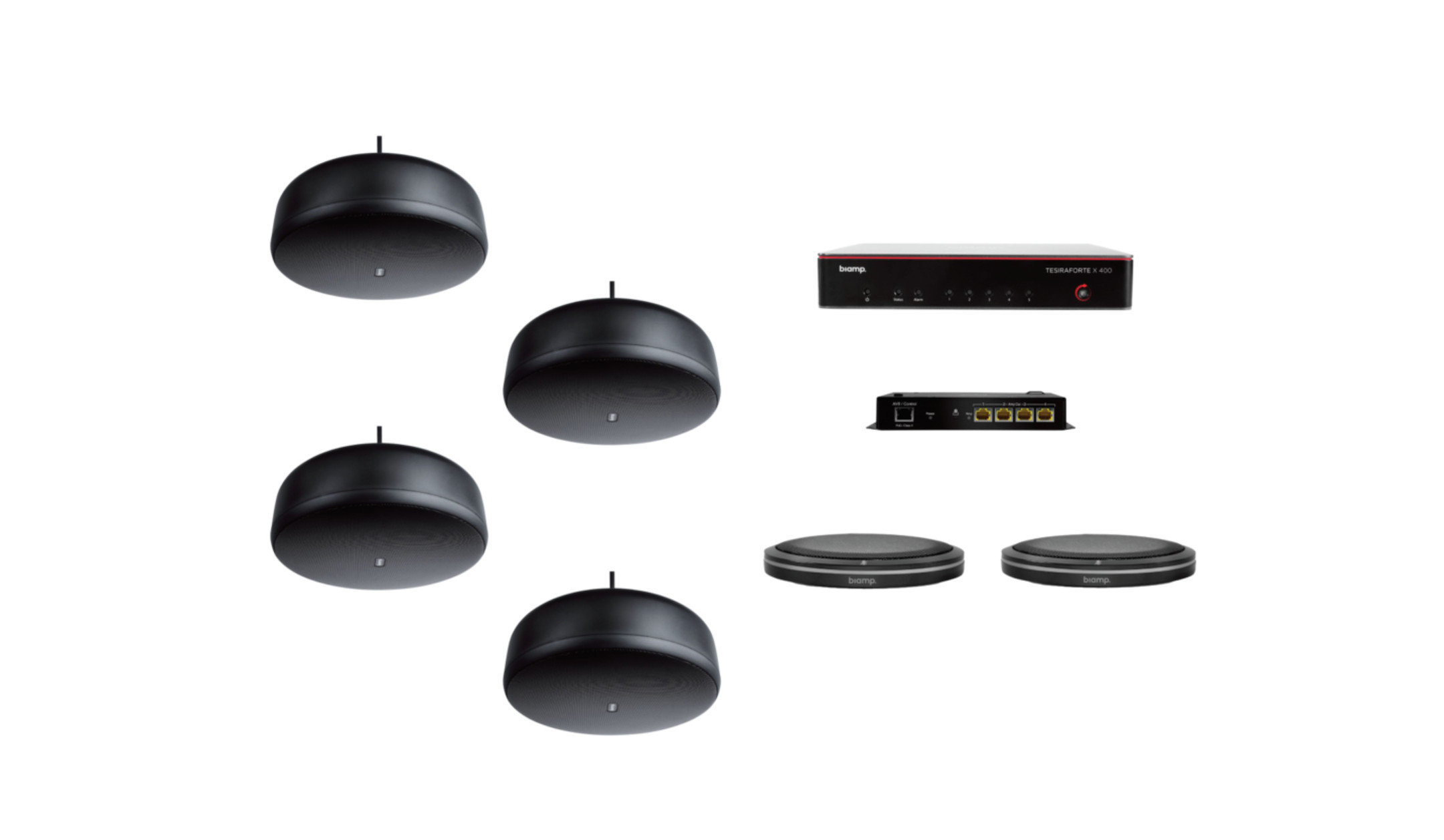 Biamp MRB-L-X400-T-P6SM Pakiet audio do sal konferencyjnych Biamp-MRB-L-X400-T-P6SM-Audio-bundle-voor-conferentieruimtes