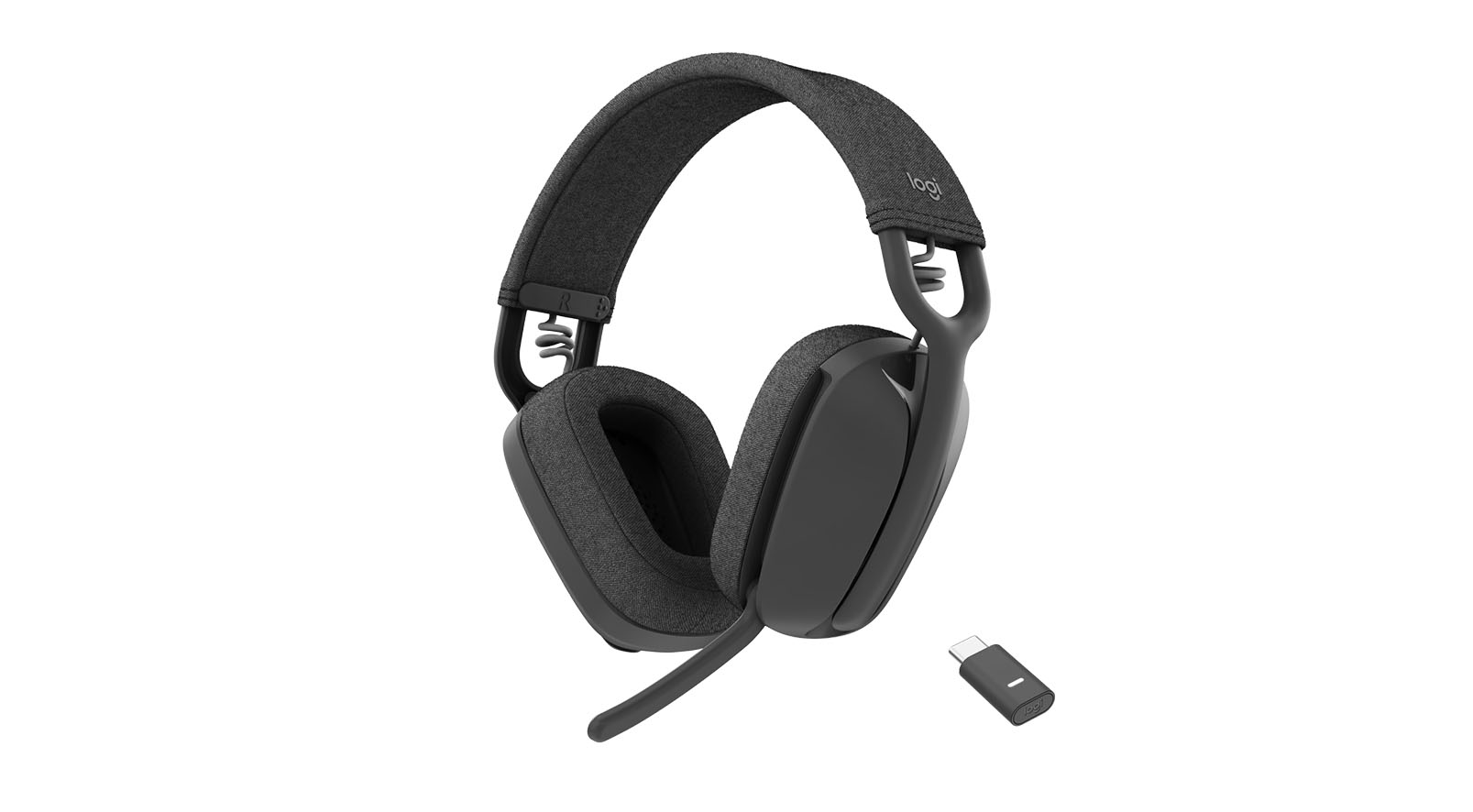 Logitech Zone Vibe Wireless Auriculares circumaurales con Bluetooth y receptor USB | Versión UC | Grafito Logitech-Zone-Vibe-Wireless-Over-ear-hoofdtelefoon-met-Bluetooth-en-USB-ontvanger-UC-versie-Grafiet