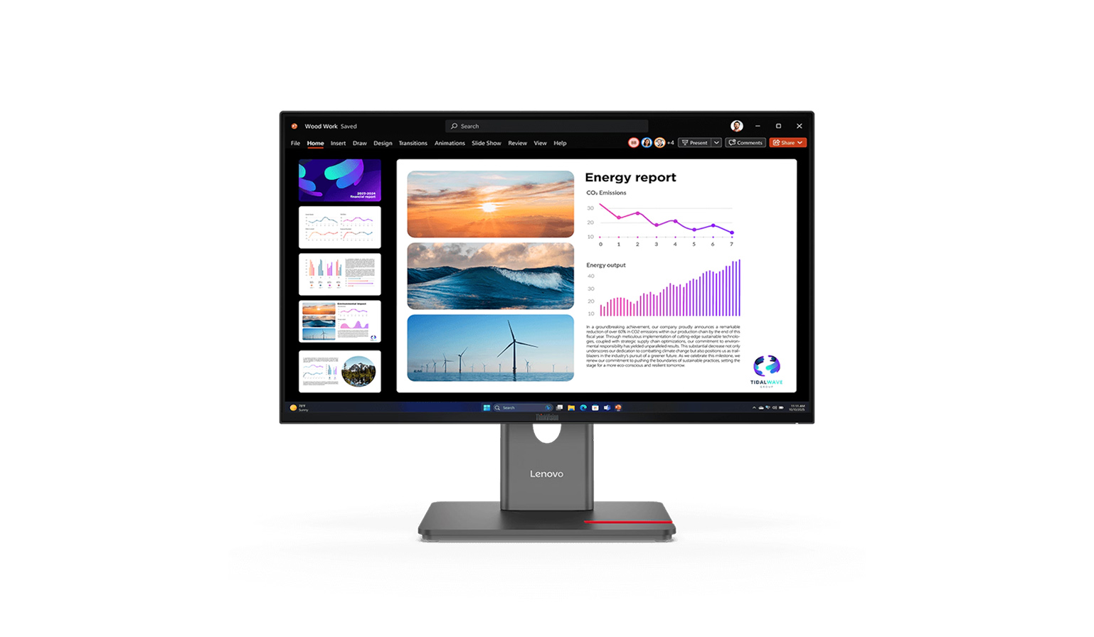 Lenovo ThinkVision P24Q-40 23,8" QHD Monitor mit Daisy Chain für Multi-Monitor-Setups Lenovo-ThinkVision-P24Q-40-23-8-inch-QHD-monitor-met-daisy-chain-functie-voor-opstellingen-met-meerdere-monitoren