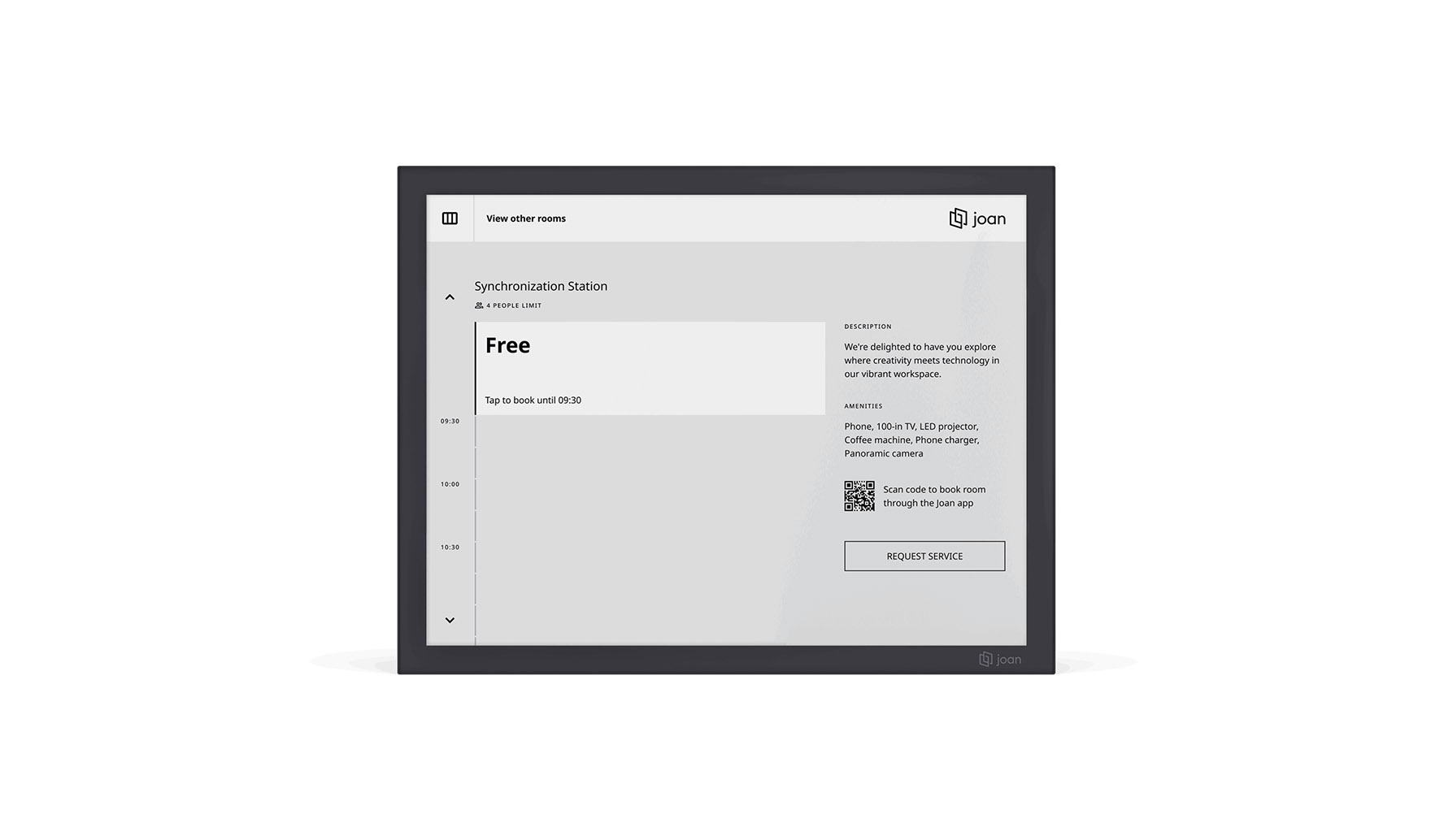Joan-13-Pro-E-Paper-Raumbuchungssystem-in-schwarz