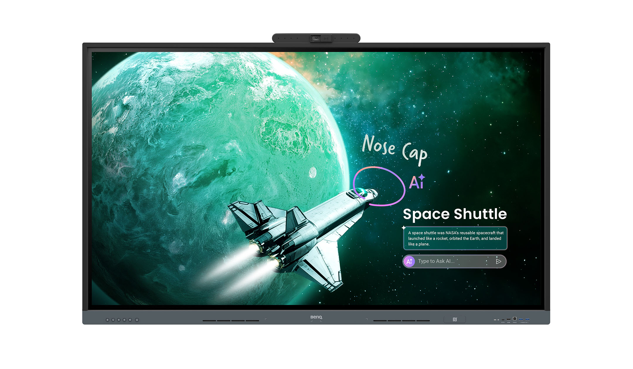 BenQ-Board-Essential-RE7505AC-75-inch-4K-interactief-scherm-met-ingebouwde-camera-en-AI-functies