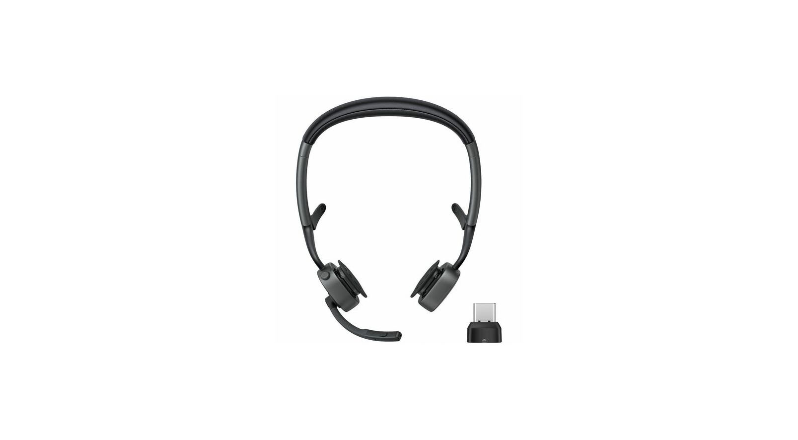 Shokz OPENMEET2 UC kabelloses Dual Knochenleitungs-Headset SHOKZ-OPENMEET2-UC-Draadloze-headset-met-dubbele-beengeleiding-Gecertificeerd-voor-UC-platforms-Inclusief-USB-C-Bluetooth-adapter