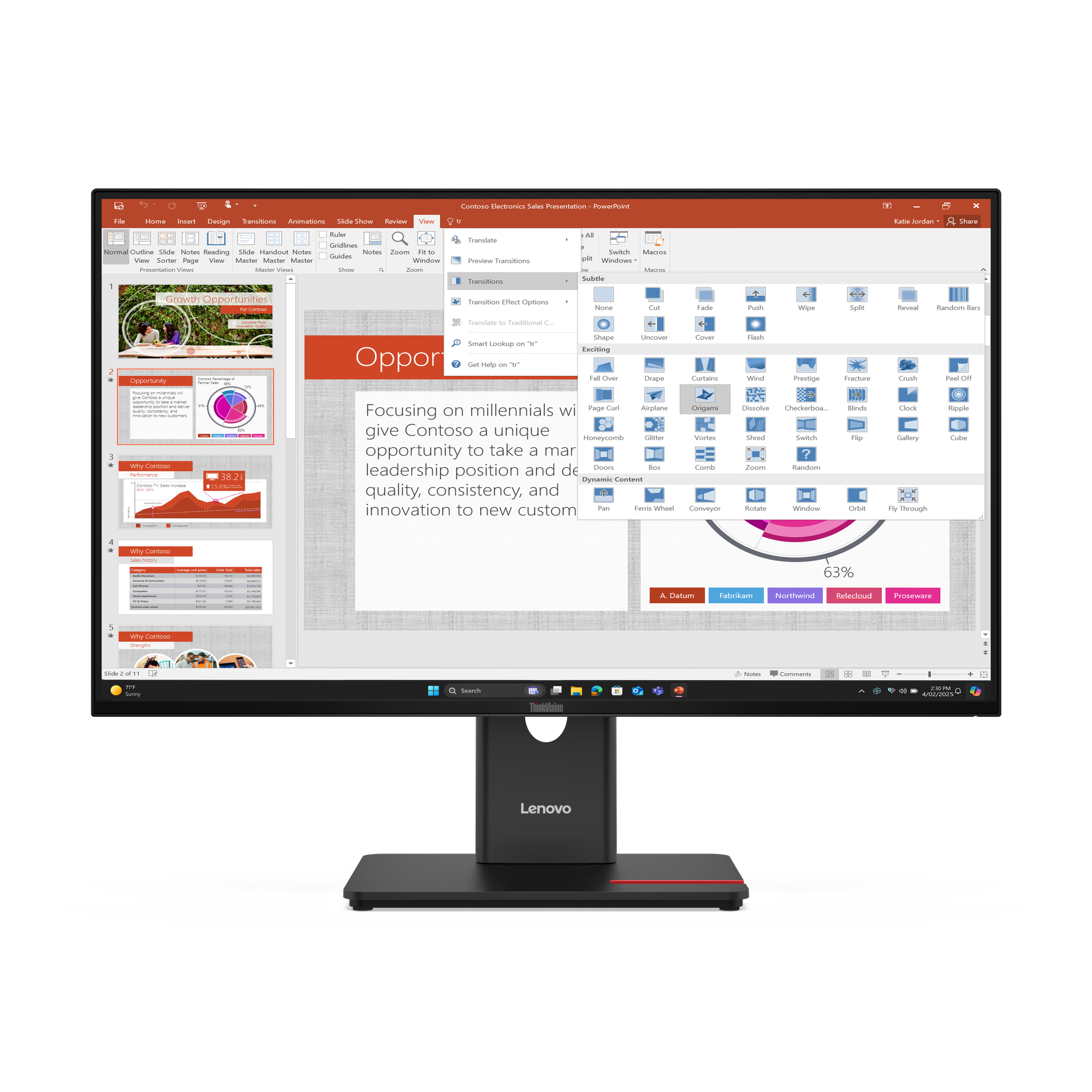 Lenovo ThinkVision T27-40 27" Full HD IPS Monitor mit USB-Hub für ergonomische Arbeitsplätze Lenovo-ThinkVision-T27-40-27-inch-Full-HD-IPS-monitor-met-USB-hub-voor-ergonomische-werkplekken