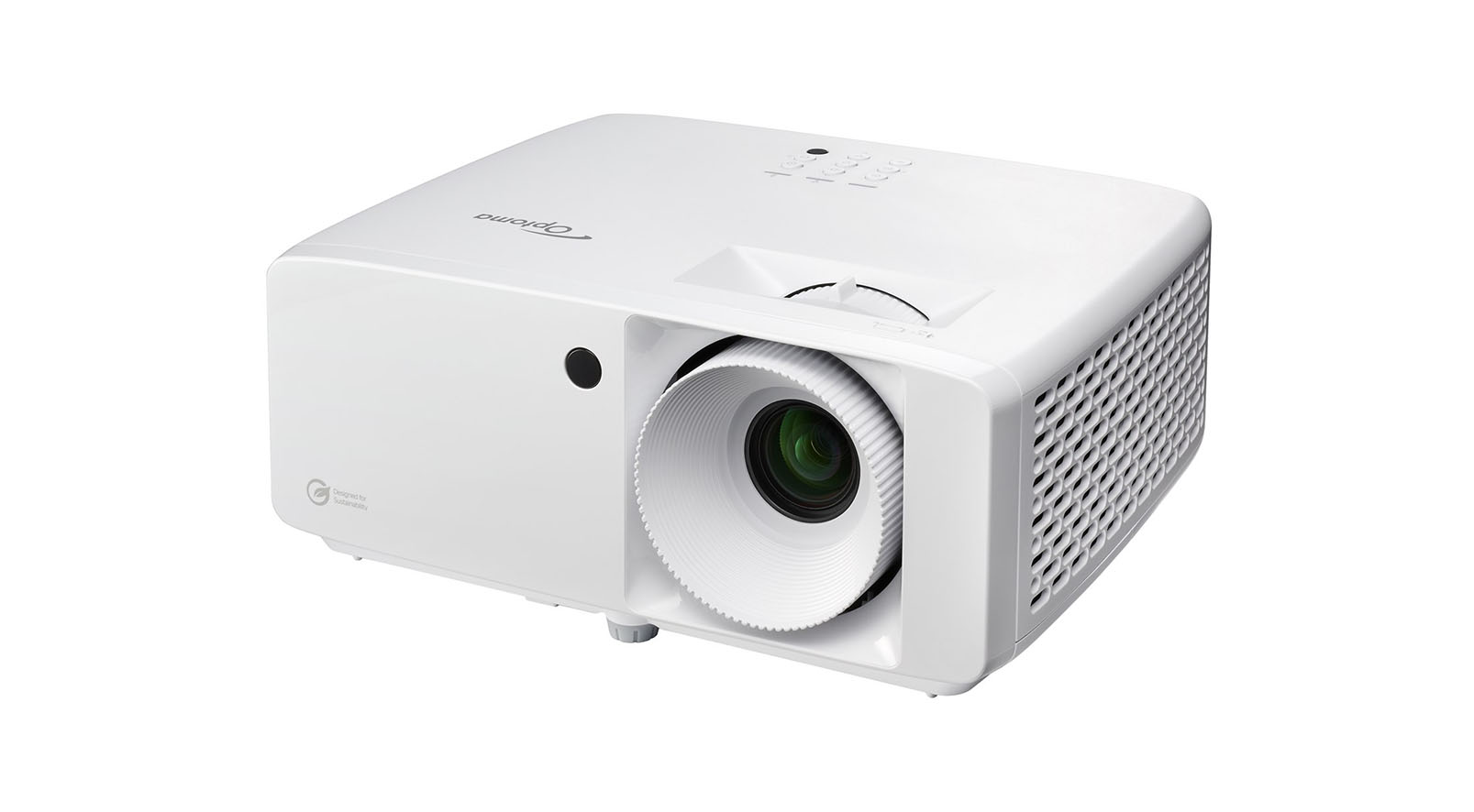 Optoma-HZ151X-kompakter-Full-HD-Laser-Projektor-fur-Business-und-Home-Entertainment-Losungen-Demoware-Platin