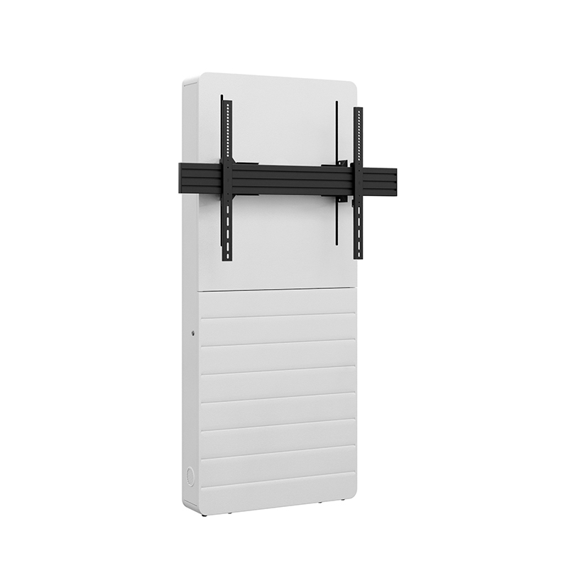 Hagor-CON-Line-R-W-Lift-Media-displaystandaard-van-vloer-tot-wand-met-hefmechanisme-voor-een-scherm-van-55-75-elektrisch-in-hoogte-verstelbaar