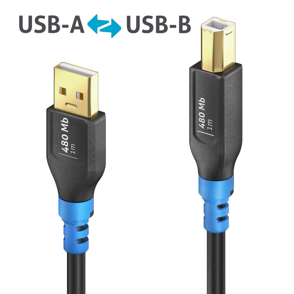 PureLink-FI-U200-USB-2-0-USB-A-naar-USB-B-kabel-zwart-1-00-m-enkele-kabel
