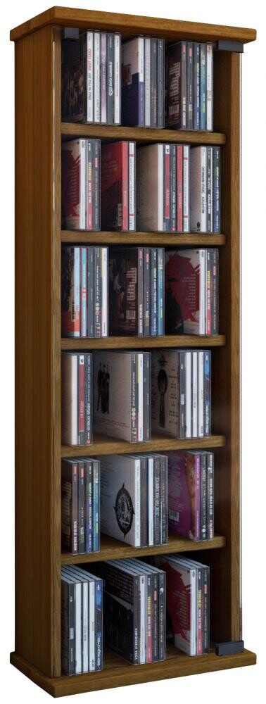 VCM CD / DVD Möbel Vetro - Schrank / Regal in 7 Farben: eiche-rustikal