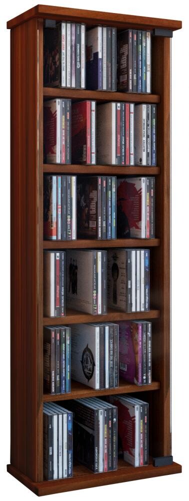 VCM CD / DVD Möbel Vetro - Schrank / Regal in 7 Farben: kern-nussbaum