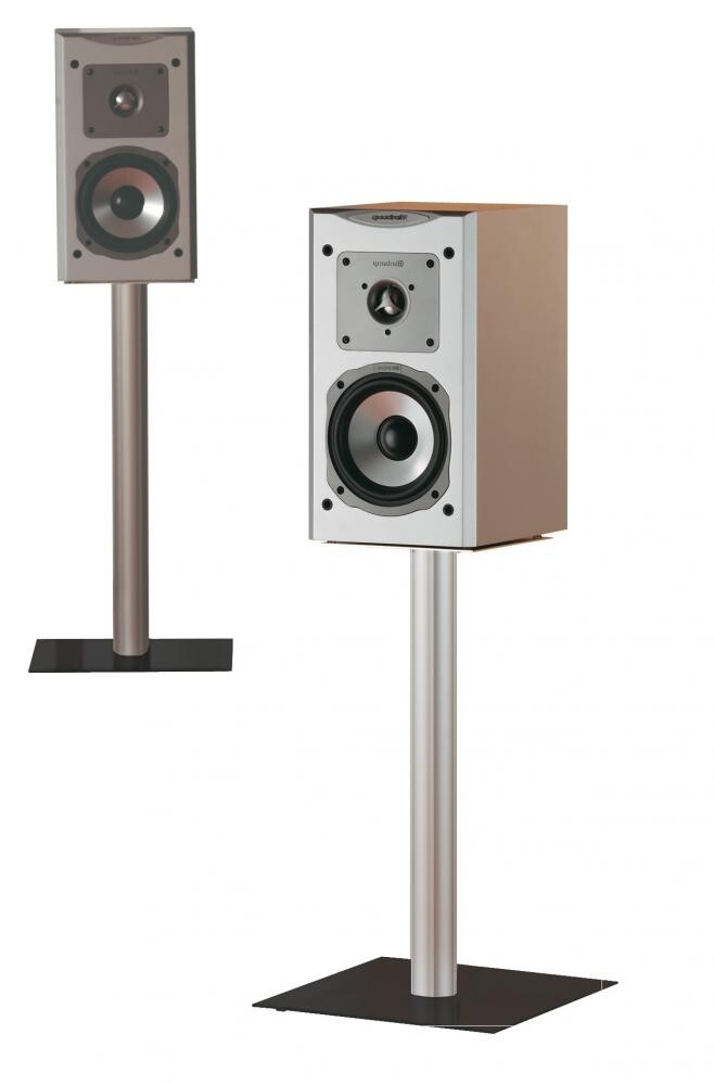 VCM 2x Lautsprecherstands Boxero Mini Schwarzglas 51 cm