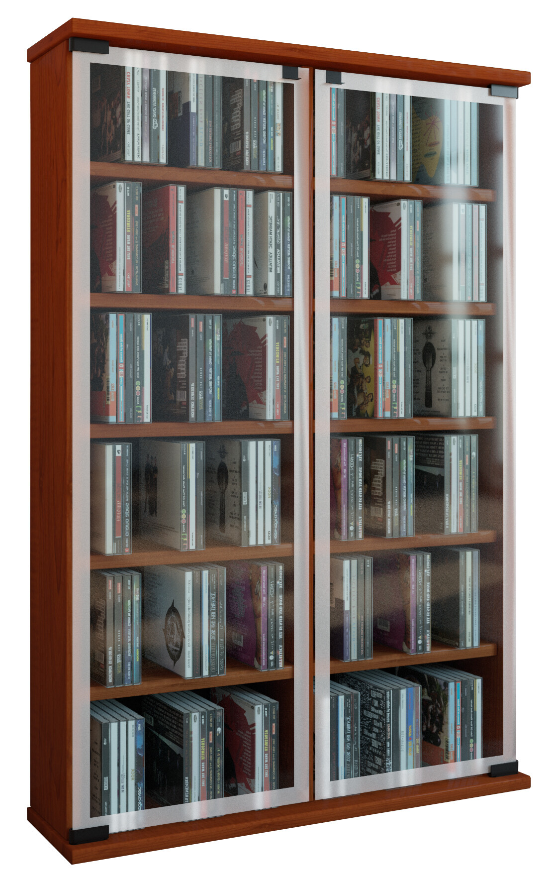 VCM CD / DVD Möbel "Galerie" | Schrank / Regal Kirschbaum