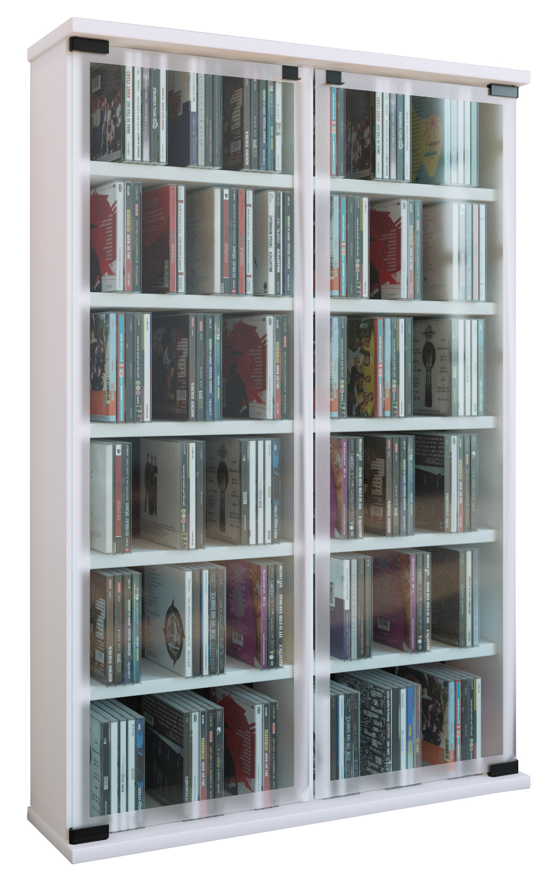 VCM Mueble para CD/DVD Gallery, armario/estante blanco