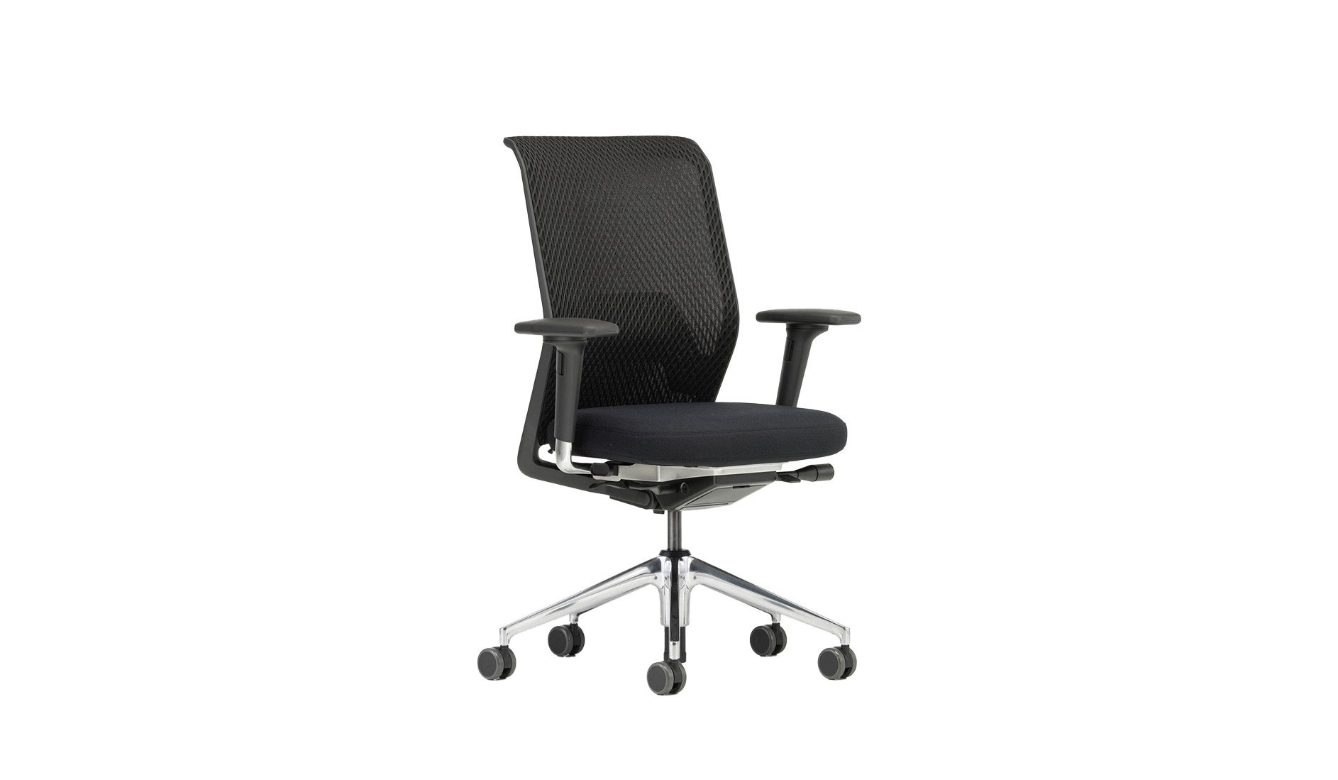 Vitra ID Mesh Drehstuhl mit atmungsaktiven Netzrücken und integrierter Lumbalstütze für das Büro und Home Office Vitra-ID-Mesh-Drehstuhl-mit-atmungsaktiven-Netzrucken-und-integrierter-Lumbalstutze-fur-das-Buro-und-Home-Office