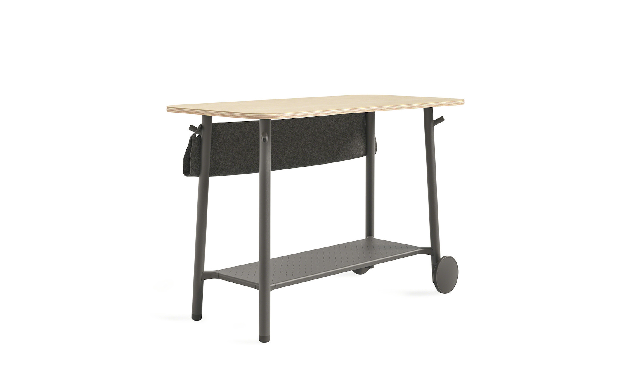 Steelcase Flex Rolltisch in Stehhöhe mit Fußstütze für agile Teams Steelcase-Flex-Rolltisch-in-Stehhohe