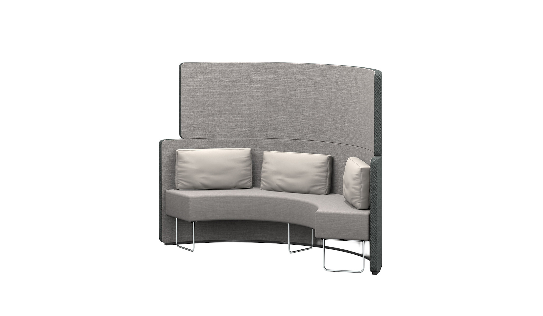 Bene PARCS Toguna Circle Small Sofa mit raumstrukturierender Soft Wall Bene-PARCS-Toguna-Circle-Small-Sofa-mit-raumstrukturierender-Soft-Wall