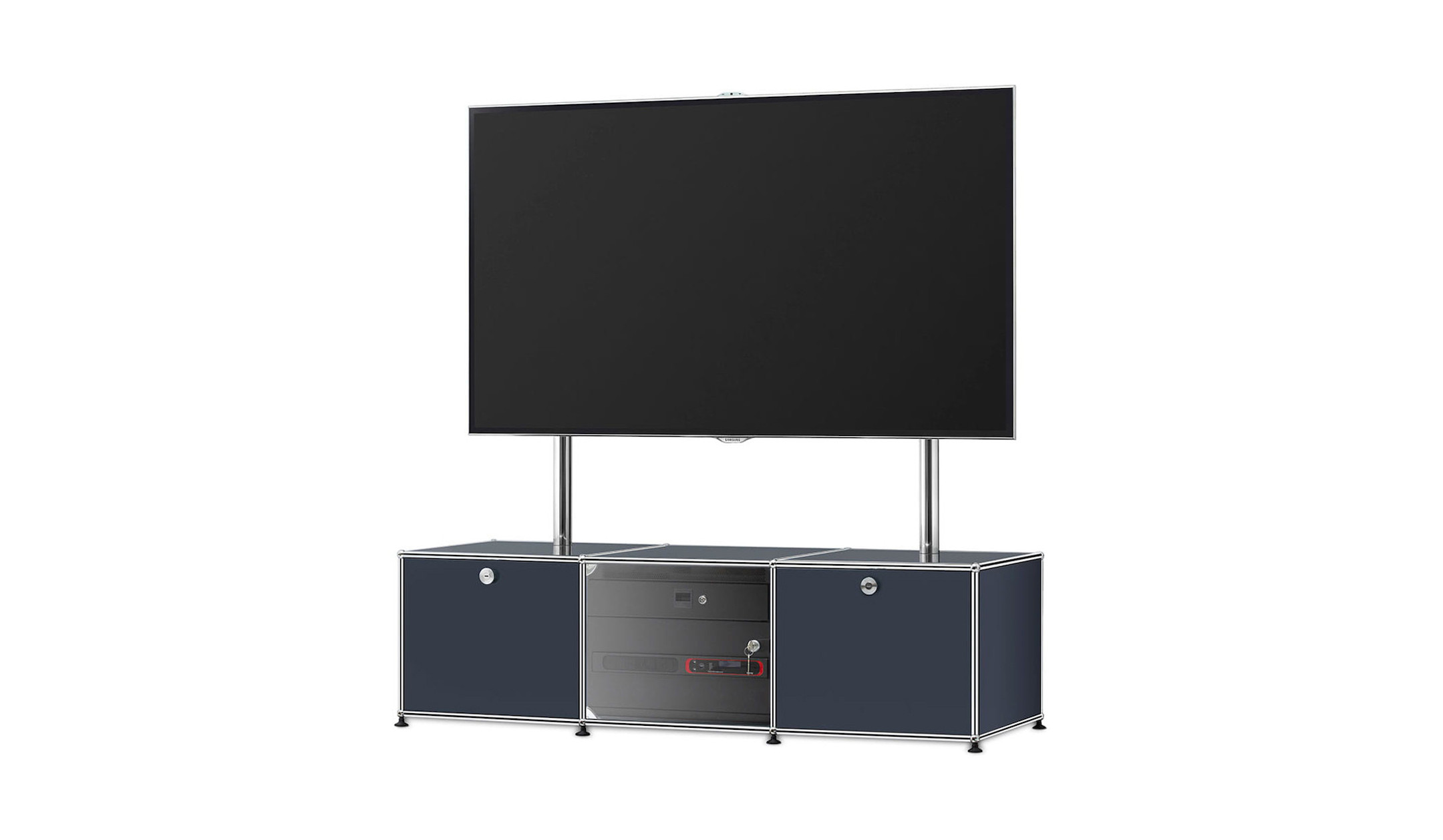 infoWERK-FL150-lowBOARD-mit-Halterung-fur-Displays-bis-zu-98-Zoll-fur-stilvolle-Konferenzraume