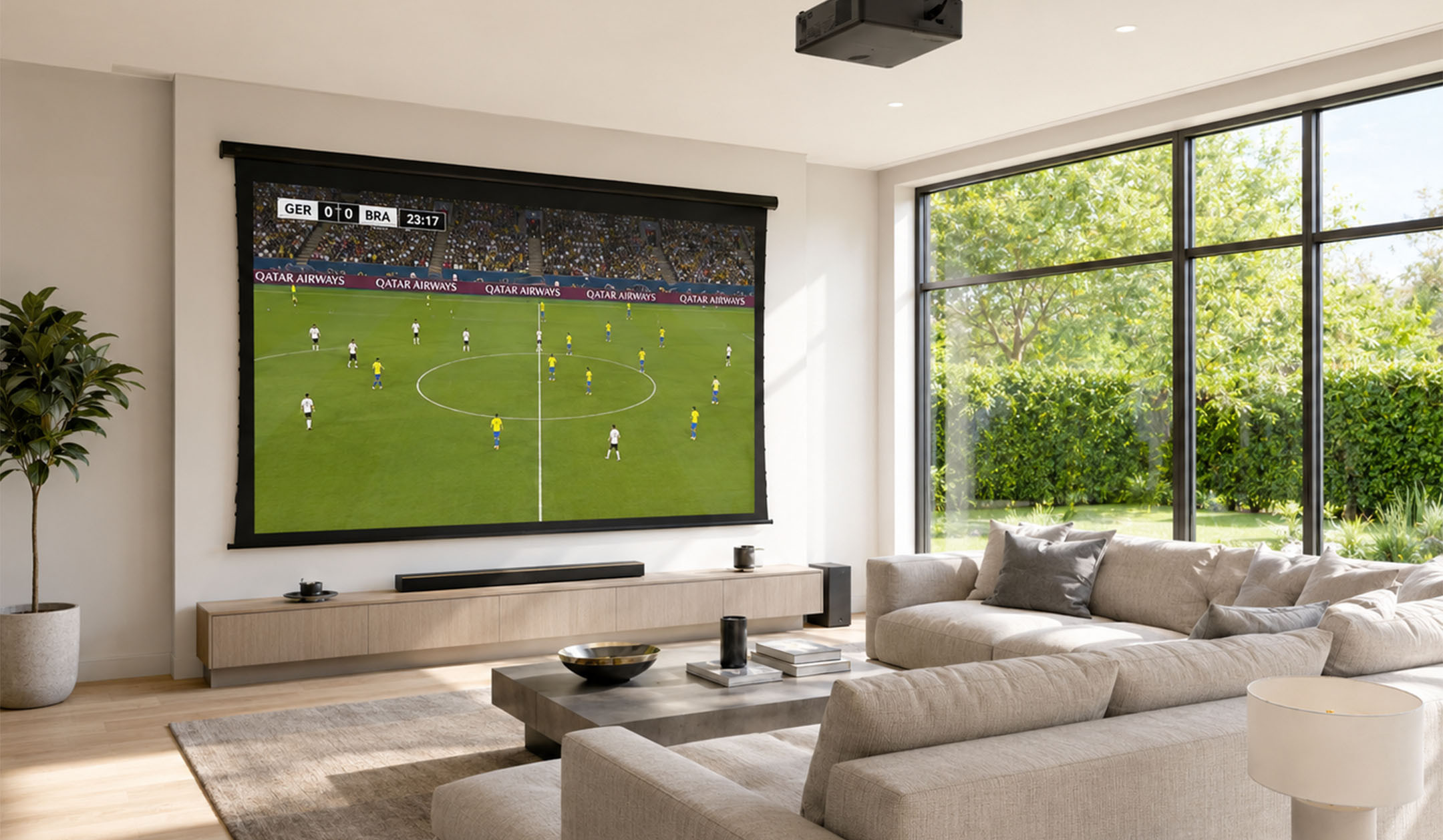 visunext Fußball Indoor Public Viewing Beamer & Leinwand Bundle WM Indoor Bundle 2026