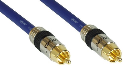 INLINE Cinch 1-fach Audio Kabel, Premium Qualität, 0,5m