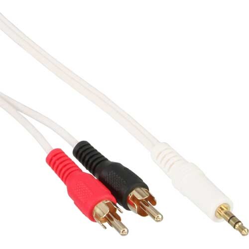 InLine-Cinch-jack-kabel-3-5mm-Stereo-stekker-naar-2x-Cinch-stekker-10m