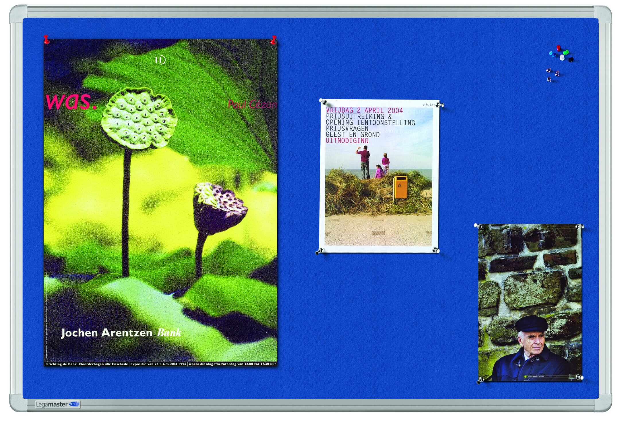 Pinboard UNIVERSAL, Textil blau 90 x 120 cm