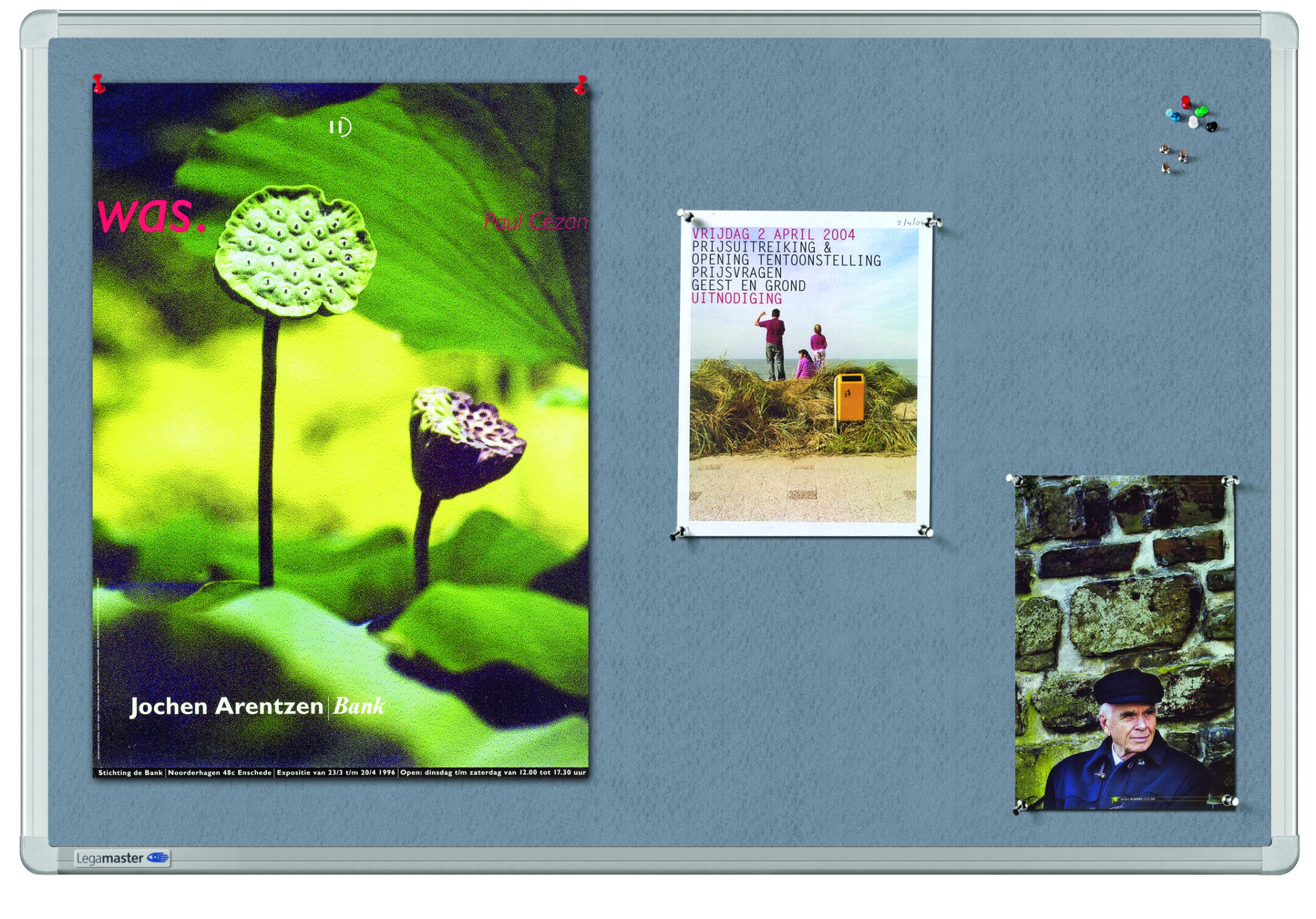 Pinboard UNIVERSAL, Textil grau 60 x 90 cm