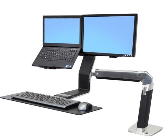 Ergotron-WorkFit-A-Combo-houder-voor-LCD-en-laptop