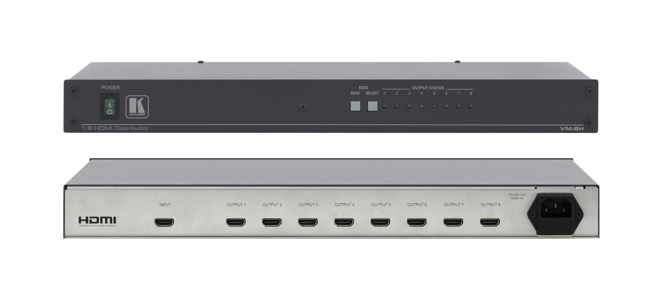 Kramer-VM-8H-1-8-HDMI-Verteilverstarker-HDTV-Kompatibel-und-HDCP-Konform