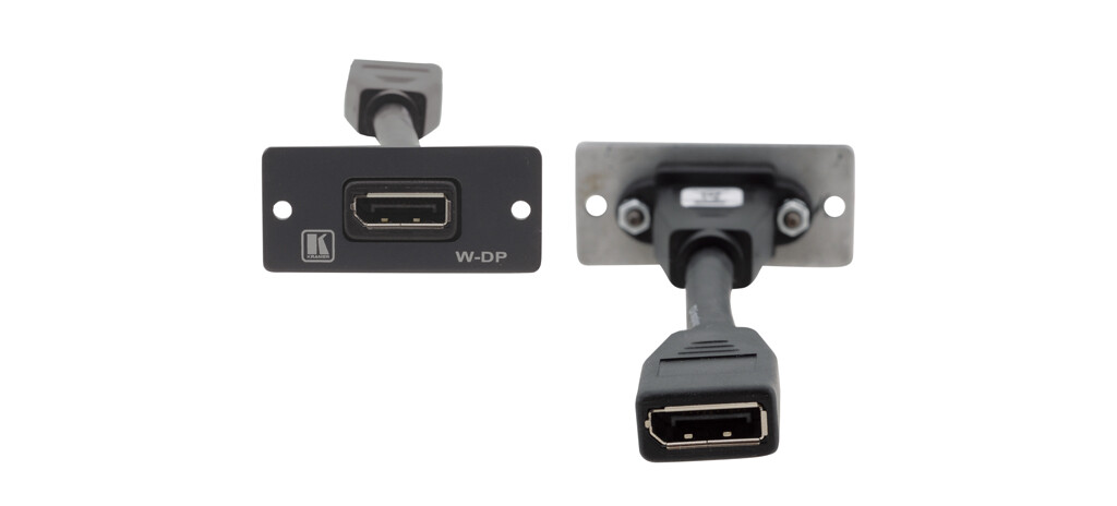 Kramer-W-DP-Wall-Plate-Einsatz-mit-DisplayPort-Durchfuhrung-schwarz