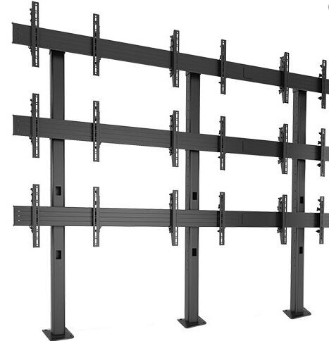 Chief-LBM3x3U-3x3-Videowall-Standhalterung-Querformat-Schawarz-42-bis-46