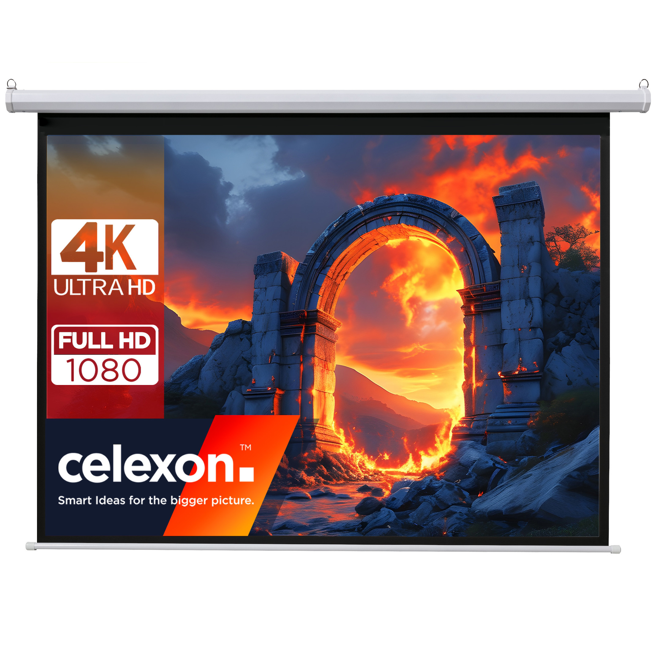 celexon-basic-100-inch-gemotoriseerd-scherm-4-3-200x150cm-4K-Full-HD-3D-elektrisch-scherm-voor-beamerprojecties