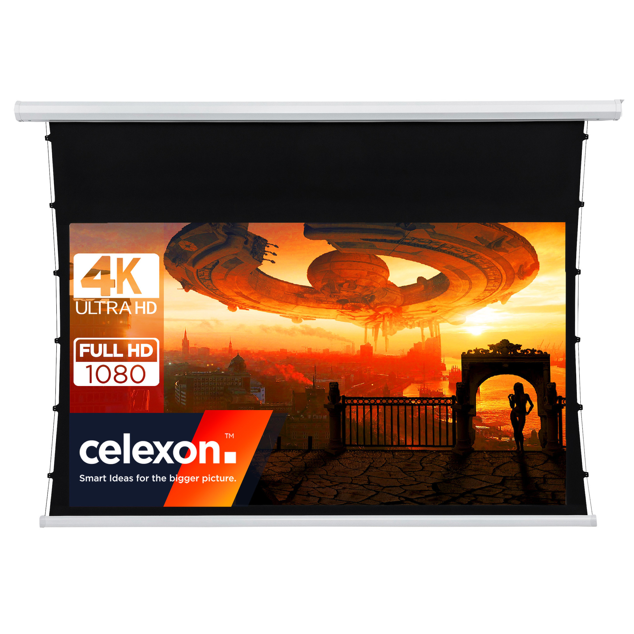 celexon-basic-Tension-Leinwand-110-240x135cm-16-9-elektrische-Full-HD-4K-Beamerleinwand-mit-Seilspannsystem-fur-Heimkino-und-Buroprasentationen-Decken-Wandmontage-moglich-inkl-Fernbedienung