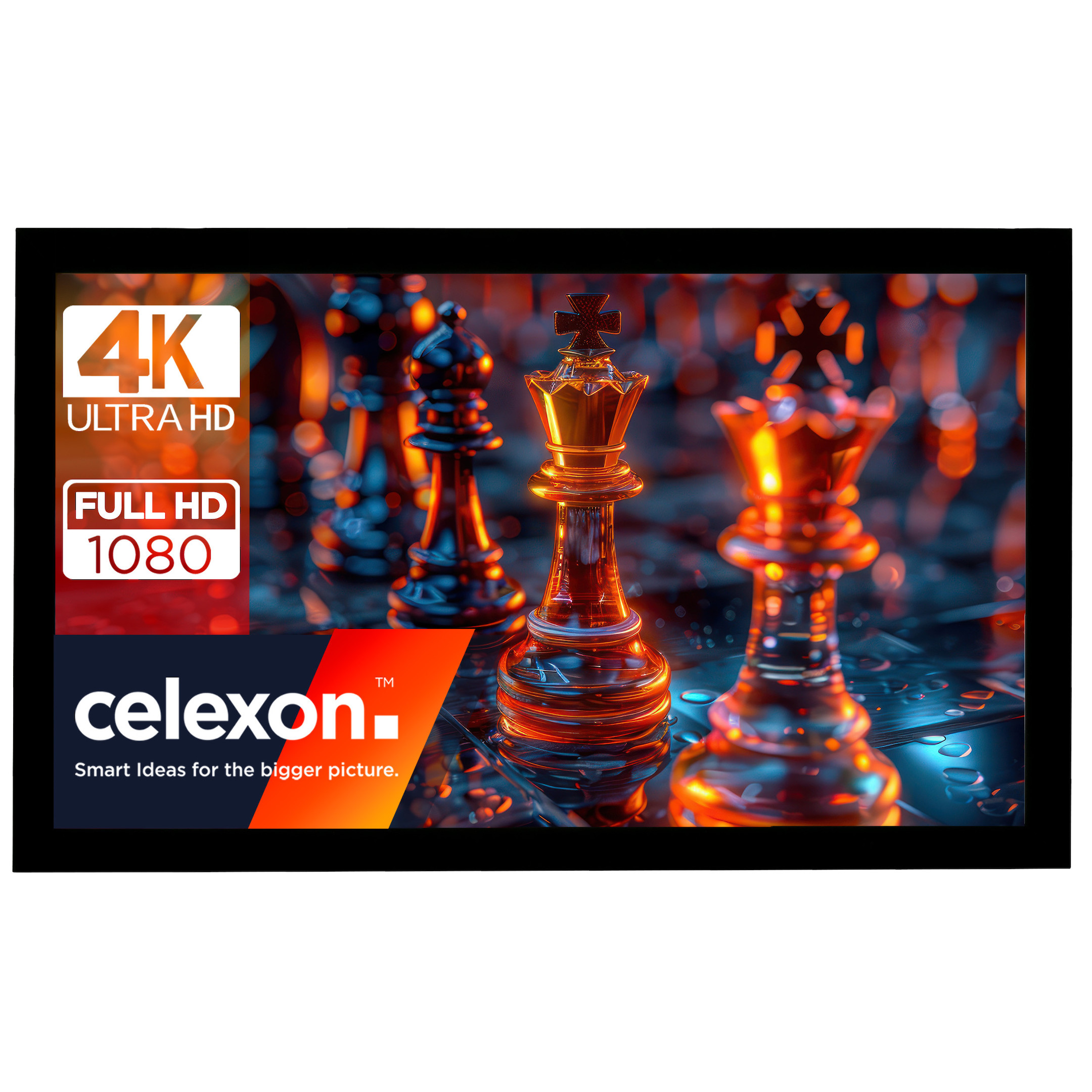 celexon-basic-frame-scherm-110-240x135-cm-16-9-4K-Full-HD-3D-projectiescherm-met-plug-in-systeem-voor-thuisbioscopen-strak-gespannen-doek-voor-zeer-goede-vlakheid-projectiescherm-voor-wandmontage