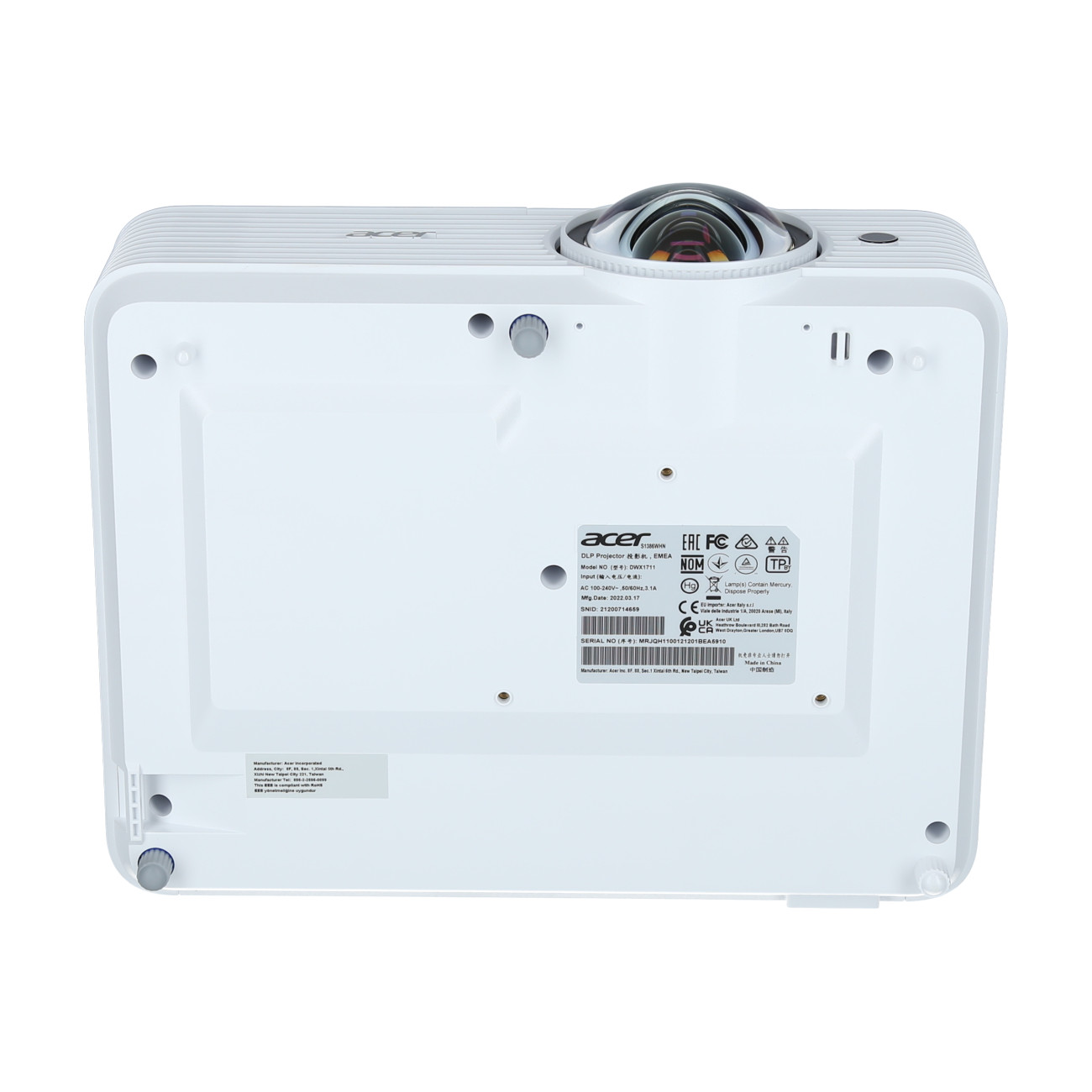 Acer-S1386WHn-short-throw-projector-met-AC-Power-On-en-3600-lumen-voor-digital-signage-en-home-cinema