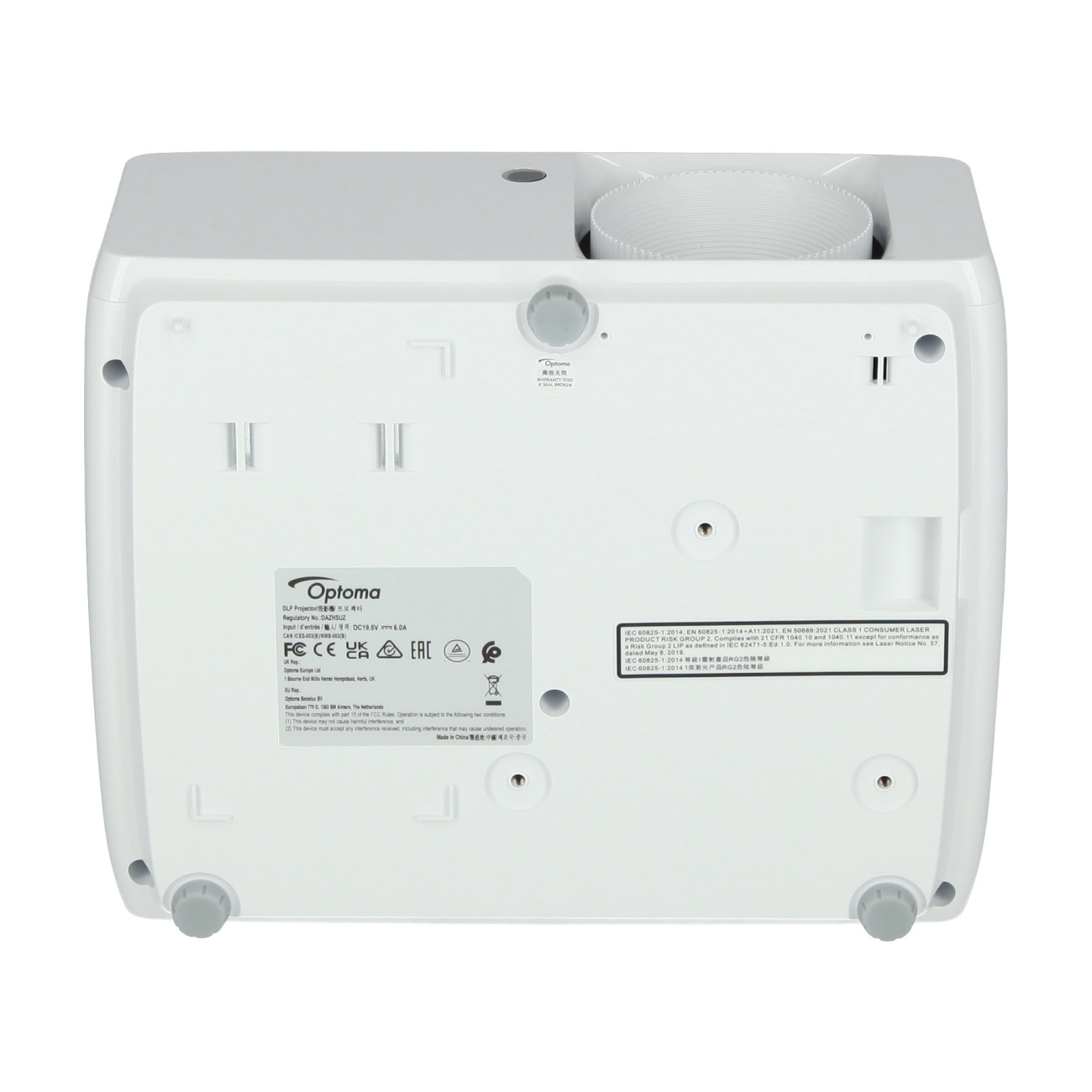 Optoma-ZH400-Full-HD-Beamer-mit-4000-Lumen-ultrakompakter-Bauweise-und-360-Projektion-fur-professionelle-Prasentationen-Demoware-Silber