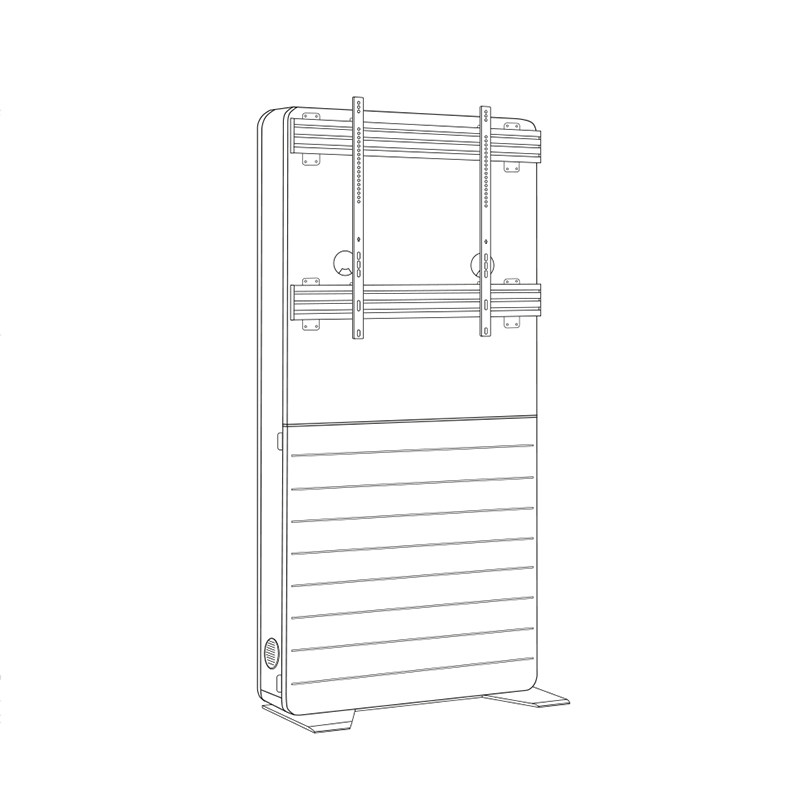 Hagor-CON-Line-R-Big-W-freistehende-Medienstele-fur-ein-75-98-Display