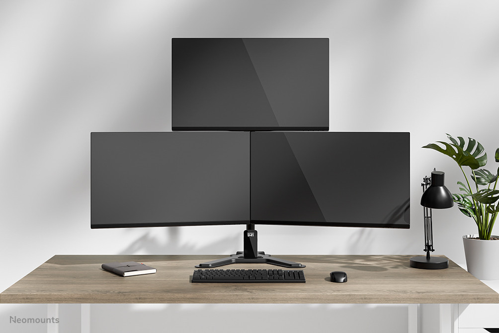 Neomounts-DS45-600BL2-1-Monitorstander-fur-drei-Monitore-bis-32-Zoll