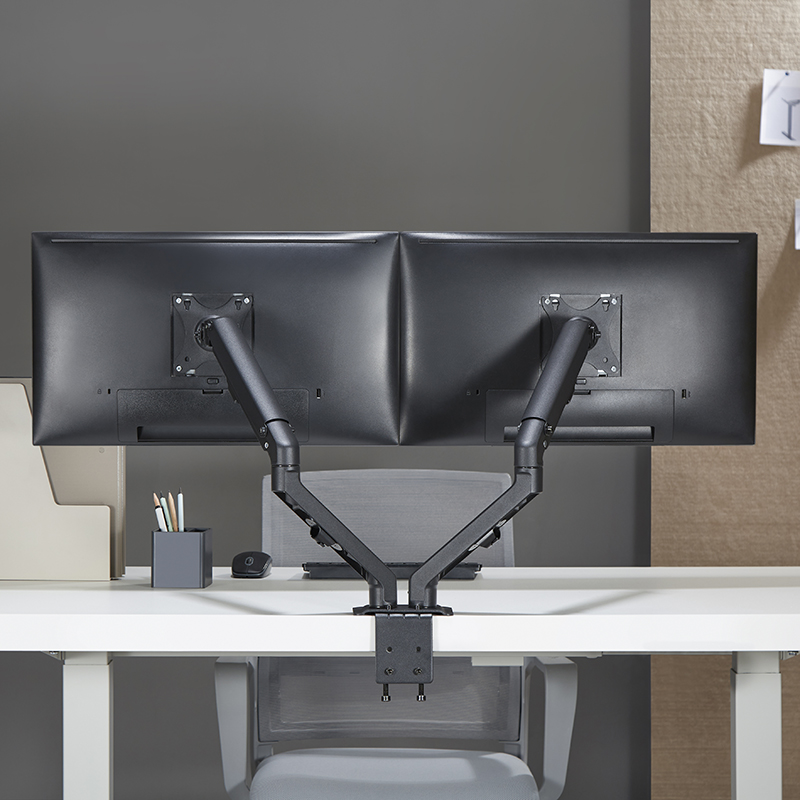 Hagor-Easy-Flex-Dual-Volledig-verstelbare-monitorhouder-voor-twee-schermen-van-17-27-inch