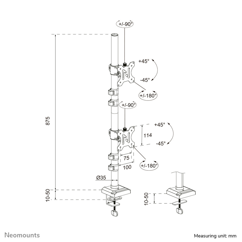 Neomounts-DS60-600BL2V-Monitorarm-fur-zwei-Monitore-bis-zu-32-Zoll