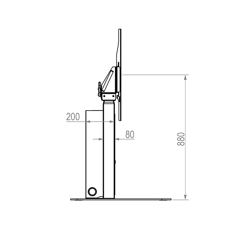 Hagor-ST-Motorized-Cisco-WebEx-Board-Pro-55-ST-gemotoriseerd-Cisco-WebEx-Board-Pro-55-vrijstaand-liftsysteem-voor-een-55-Cisco-WebEx-Board-Pro-elektrisch-in-hoogte-verstelbaar