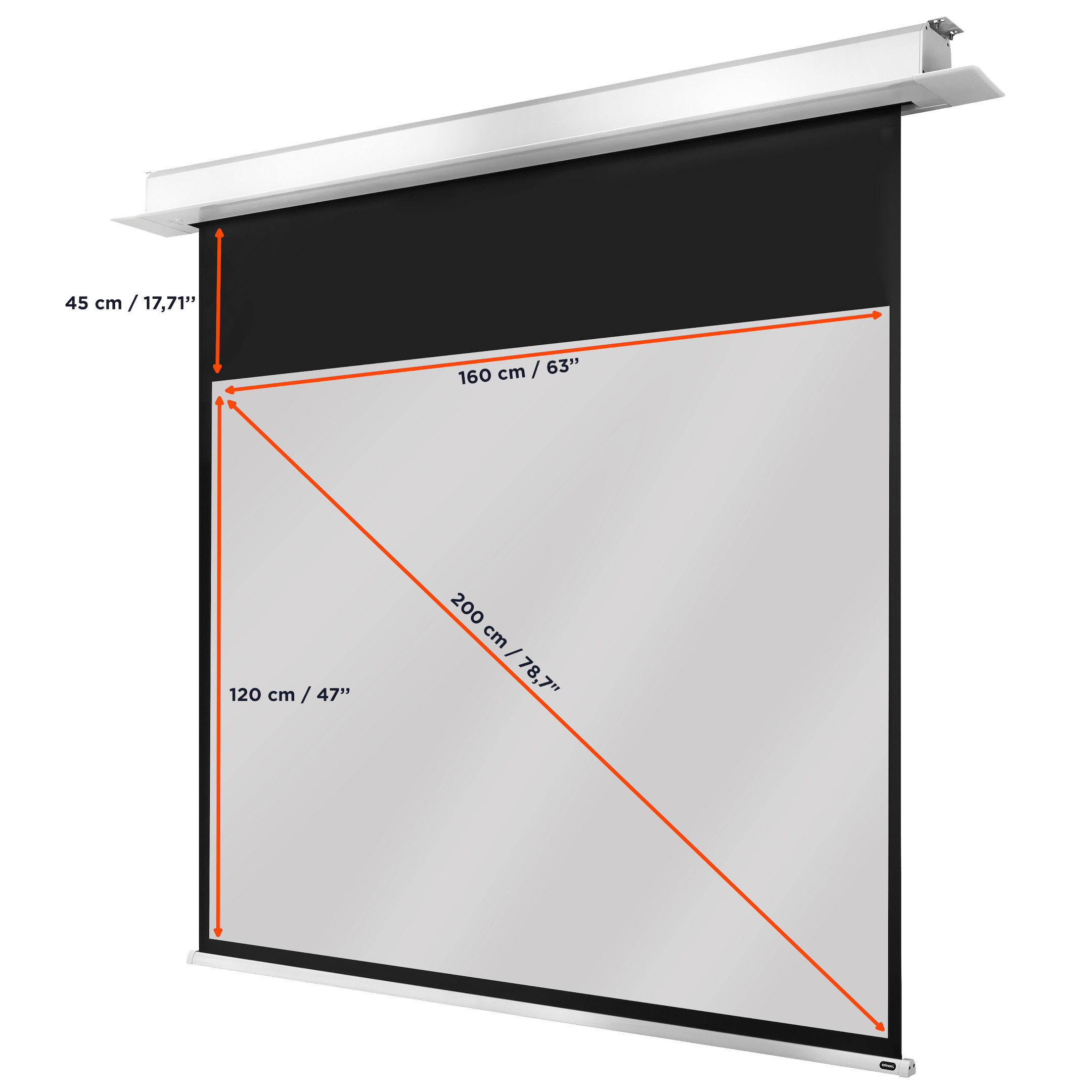 Celexon-plafondinbouw-projectiescherm-Motor-Professional-Plus-160-x-120-cm