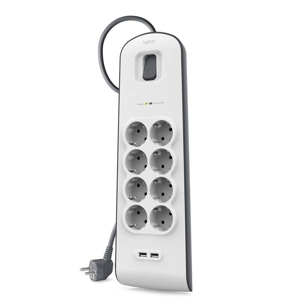 Belkin-Surge-Plus-8-fach-Steckdosenleiste-mit-Uberspannungsschutz